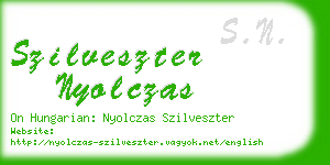 szilveszter nyolczas business card